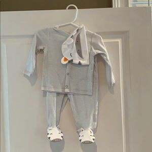 Carters 3-6month pants, shirt and hat set